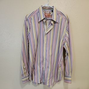 Robert Graham Multicolor Striped Dress Shirt